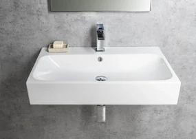 Sapho Toridi keramische wastafel 76x46,5cm wit
