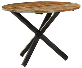 vidaXL Eettafel rond 100x100x75 cm massief gerecycled hout