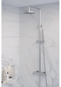 Brauer Chrome Edition opbouw regendoucheset met staafhanddouche en hoofddouche 20cm chroom