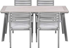 Garden Impressions Amarillo tuinset 5-delig - Penedo tuintafel 160x90 taupe