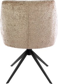 Draaibare Eetkamerstoel Velours Zand