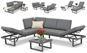 Zestaw mebli ogrodowych Asti 4w1 Garden Point antracyt