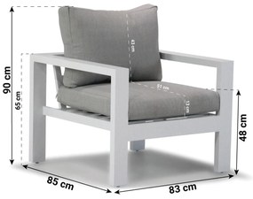 Tuinstoel Aluminium Wit Lifestyle Garden Furniture Manuta