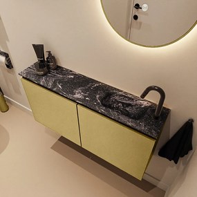 Mondiaz Ture DLux toiletmeubel 100cm oro met wastafel lava rechts met kraangat