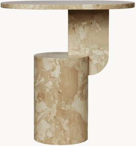 Ovale marmeren bijzettafel Insert