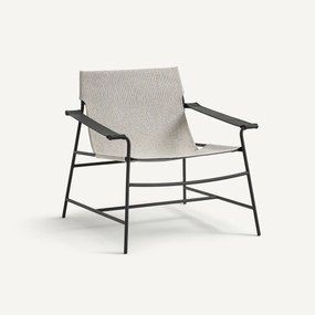 Bi-materiaal en stalen metalen fauteuil, Alonzo