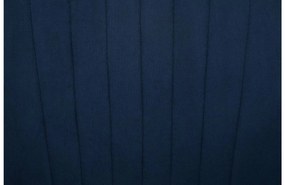 Goossens Eetkamerstoel Rob blauw stof met armleuning, urban industrieel