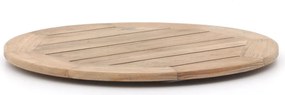 Dienblad voor buiten en binnen | ROUGH-X | Teakhout | Old Teak Greywash | ø 80cm | Kees Smit Tuinmeubelen