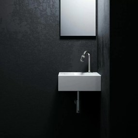 Clou Flush 5 keramische hoekfontein 27cm met kraangat wit glans