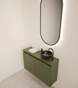 Gliss Design Echo toiletmeubel 80cm olijfgroen