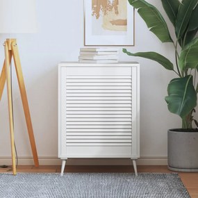 vidaXL Louvredeur 69x59,4 cm massief grenenhout wit