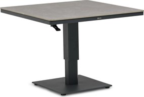 Tuintafel vierkant  90 x 90 cm  Grijs   Tivano in hoogte verstelbare