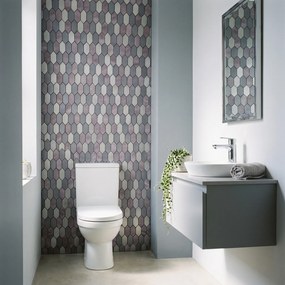 Zelfklevende Mozaïektegels Metaal | Picket Mauve | 30×30 cm | Keuken, Bad &amp; WC