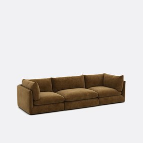 Modulaire 3-zitsbank in gemêleerd polyester, Malo