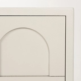 Beige Dressoir Met Relief Vormen - 120x40x55cm.