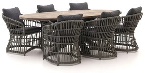 Diningset Intenso  | 6 personen | Tuinset wicker (vlechtwerk) | 7-delig | Kees Smit Tuinmeubelen