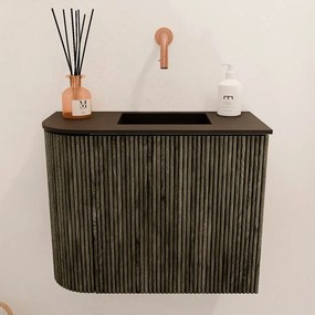 Mondiaz Joya 50cm toiletmeubel ronding links shadow met wastafel faye rechts zonder kraangat urban