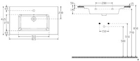 Sanicare Q3 keramische wastafel 81x46.5cm wit