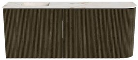 Mondiaz Joya DLux 100cm toiletmeubel ronding rechts shadow met wastafel faye links 1 kraangat frappe