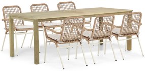Tuinset 6 personen 210 cm Aluminium/Rope Taupe De Laan Projects
