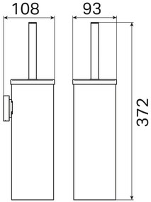 Haceka Kosmos toiletborstelset metaal RVS-look