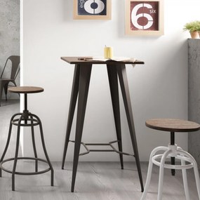 Kave Home Malira Verstelbare Industriele Barkruk Wit