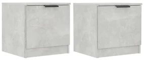 vidaXL Nachtkastjes 2 st 40x39x40 cm betongrijs