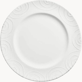 Handgemaakt dinerbord Weißgeflammt