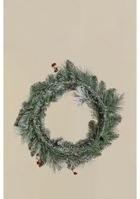 Kerstdecoratiekrans Ø60 Cm Met Led-verlichting Gaela Green Grass - Sklum