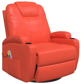vidaXL Massagestoel schommelend kunstleer rood