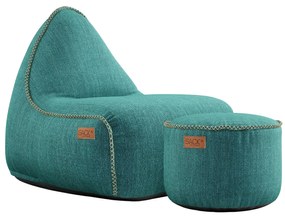 Cobana Lounge Chair & Pouf Outdoor - Petrol