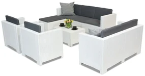 Colorado Relax Corner 8 witte Bica technorattan loungemeubelset