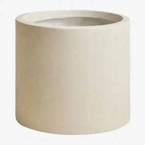 Aurevi Betonnen Bloempot Ø35 Cm & Gebroken Wit - Sklum