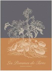 Jacquard theedoeken Pommes De Terre Ocre, 4-delig