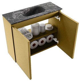 Mondiaz Ture DLux toiletmeubel 60cm oro met wastafel lava midden met kraangat