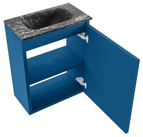 Mondiaz Ture DLux toiletmeubel 40cm jeans met wastafel lava midden zonder kraangat