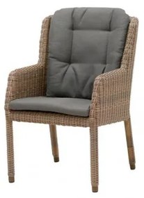 4 Seasons Outdoor Amalfi dining chair with 2 cushions pure SALE Tuinstoel   antraciet weerbestendig