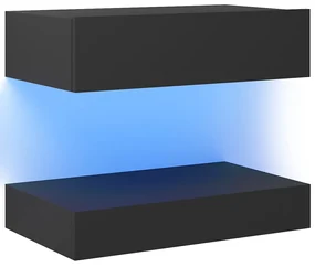 vidaXL Tv-meubel met LED-verlichting 60x35 cm grijs