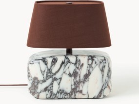 Kleine tafellamp Maleo met marmeren voet Calacatta Viola
