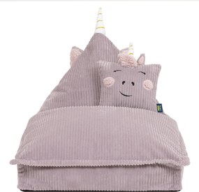 Kinder Zitzak Unicorn Lounger & Kussen Set - Lavendel