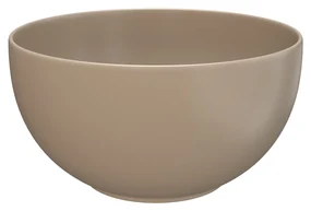 Fontana Bano toiletmeubel ribbelfront walnoot 40x22cm met waskom in taupe