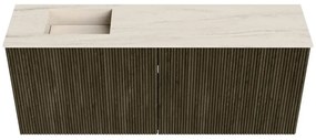 Mondiaz Joya DLux 100cm toiletmeubel shadow met wastafel faye links zonder kraangat meli