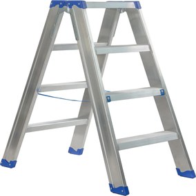 Escalo sparta duo aluminium - Industriële aluminium trapladder dubbel - 4 treden