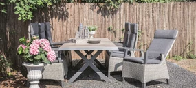 Lesli Living  Tuintafel - Castilla - Kruispoot - Negro - 240 cm - Lesli Living