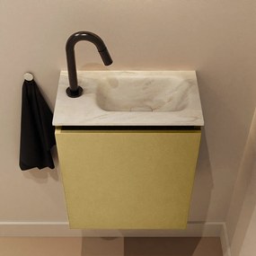 Mondiaz Ture DLux toiletmeubel 40cm oro met wastafel ostra rechts met kraangat