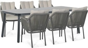 Tuinset 6 personen 220 cm Rope Grijs De Laan Projects
