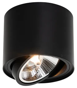 Smart plafondSpot / Opbouwspot / Plafondspot zwart draai- en kantelbaar incl. Wifi GU10 111mm - Rondoo Up GU10 Binnenverlichting Lamp