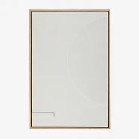 Decoratief Reliëf Schilderij 60x90 Cm Iridionne Wit - Sklum