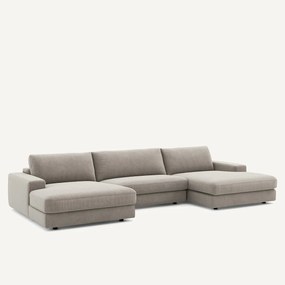 5-zits panoramabank fluweel chenille, Skander