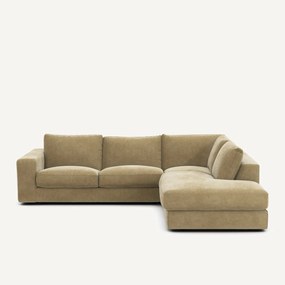 Hoekbank in stonewashed fluweel, SKANDER